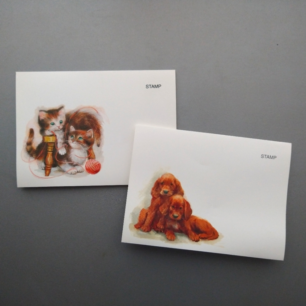 Vintage Seal and Send Stationary 🐱🐶